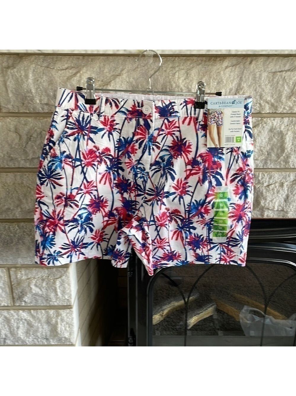 Caribbean Joe Palm Tree Print Shorts Size 10